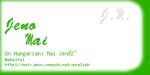 jeno mai business card